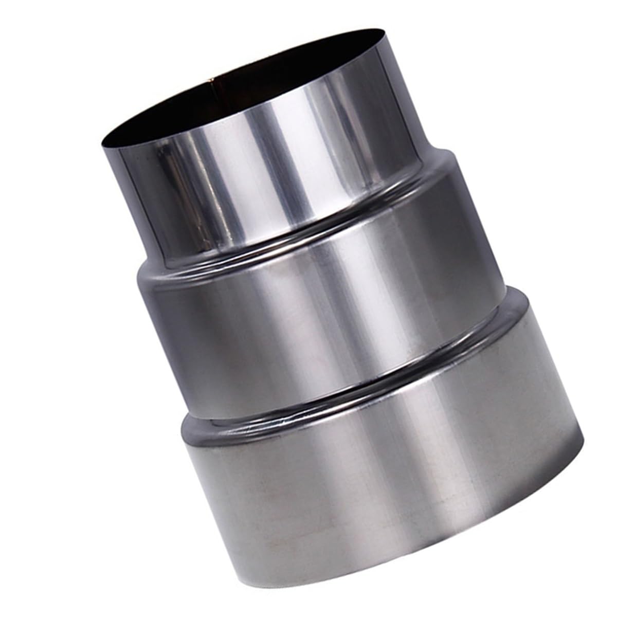 Yuahdbo One Color Stove Pipe Reducer Flue Connector, Stainless Steel Chimney Flue Liner Reducer Chimney Adaptor Stove Pipe For Wood Burning Stove Fireplaces 1Pcs(11Cm~9Cm)