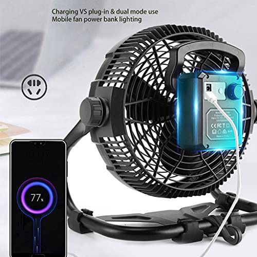 Ventilador con rotación de 360 grados y lámpara integrada multiuso 6