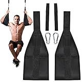 MYSBIKER Hanging Ab Straps,Ab Slings Straps for Abdominal Muscle Building and Core Strength Training, Adjustable Lengths for Arm Support, Home Gym Exerciser Ab Straps Pair for Pull up bar
