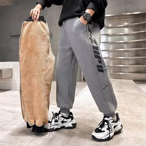 Boys Active Sweatpants Drawstring Joggers Soft Fleece Warm Lightweight Comfortable Casual Wear for Kids3