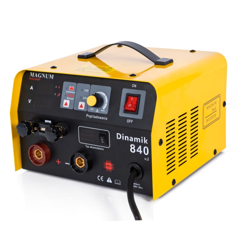 Autobatterie Ladegerät Magnum Dinamik 840 v2 Batterieladegerät – Zuverlässiges Gerät mit Starthilfe für 12V/24V, 120A Schnellladung für Alle Batterietypen Bestschweissen.de