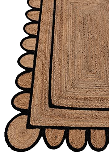 Tapete Decorativo de Yute Natural Negro 2x3 ft miniatura 7