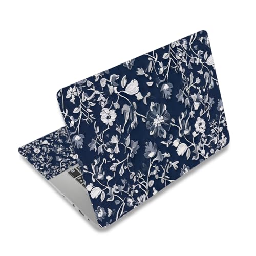 Image of DINKY Laptop Notebook Skin Sticker Cover Decal, Fits 12-15.6 inch Laptops, Blue Art Leaf