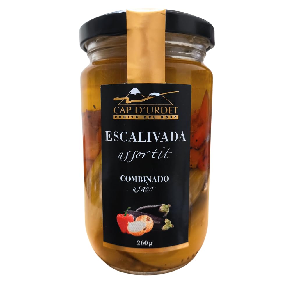 Escalivada | Cap D'Urdet - Bote De Cristal 260 Gr - Pimiento Rojo, Cebolla, Berenjena, Aceite De Oliva Virgen Extra - Sin Gluten