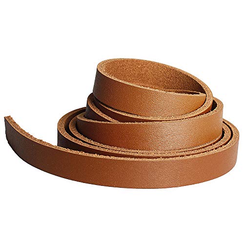 LolliBeads (TM) Genuine Leather Strap Leather Strip 1/2 Inch Wide and 72 Inches Long, Walnut Brown, Walnut_1/2inch, 1/2inches_2yards - Image 2