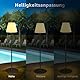 Solare Outdoor-Stehlampe Höhenverstellbar - USB-Schnellladefähig Kabellos, Dimnbar mit RGB & Warmweiß LED für Garten Terrasse Biergarten, 150 cm Schwarz mit Massivem Rundfuß