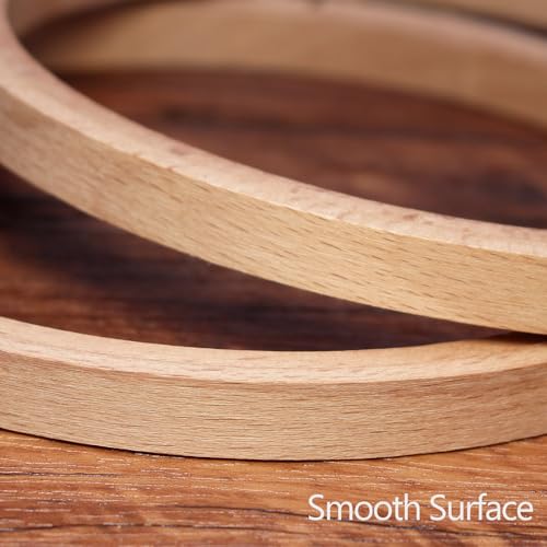 Image of Murtenze 5 inch Embroidery Hoop Round Beech Wood Cross Stitch Hoop, Hand Embroidery and Cross-Stitch Tools for DIY Embroidery Floss Starter of Sewing Art Kits Crafts(2 Pack)
