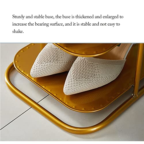 Étagère à chaussures en métal de rangement vertical pour couloir et dressing - 7