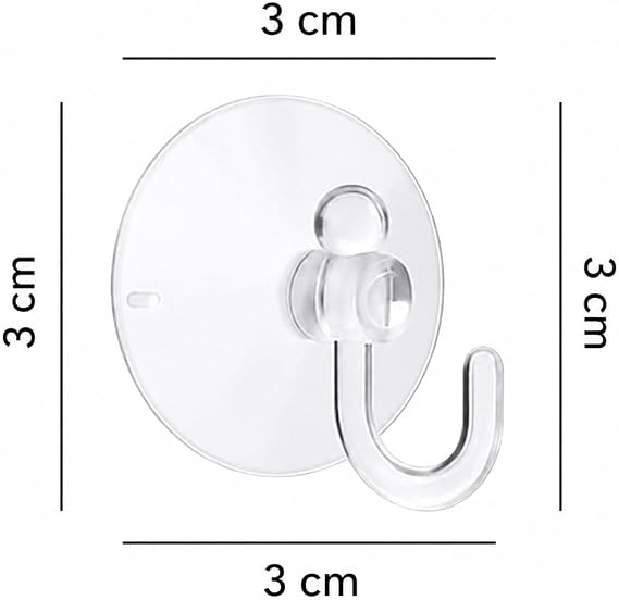 16’lı Şeffaf, Vantuzlu Kanca Seti, Güçlü Tutuşlu, İz Bırakmayan PVC Askı Aparatı, Işık Zinciri, LED Işık Ağı, Perde, Balon, Yılbaşı, Parti ve Etkinlik Dekorasyonu İçin Pratik Kullanım (Küçük)