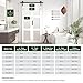 OHTOMO Bifold Frosted Glass Barn Door 32 in x 84 in (Double 16inch) with 36