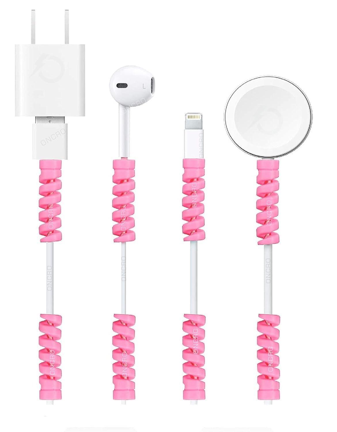 ONCRO® Pack of 8 pcs, Blue, Spiral Charger and USB Cable Protector for iPh- phone, Light_ning, Android, Smartphones, Earphones. Multipurpose Spring Style Silicone Cable Protector (B09F8Y9MZ9) Amazon Price History, Amazon Price Tracker