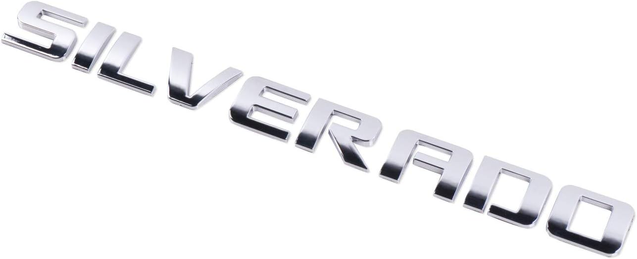 3D Badges Emblem for Chevy Silverado (Silver)