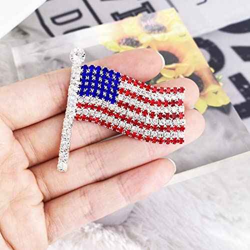 Image of LAXPICOL American Flag Brooch Pin Palestine Flag Broach Hat Pin