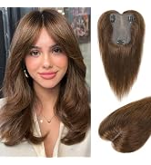LONAI Real Human Hair Topper, 10 Inch 100% Human Hair Toppers for Thinning Hair, Large Hand-woven...