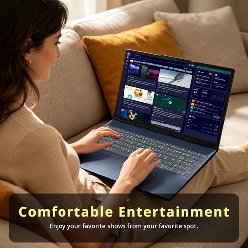 Image of Lenovo IdeaPad Slim 3i 15.3 inch WUXGA Touchscreen Laptop, Intel Core 5 210H, 40GB DDR5, 2.16TB Storage(2TB SSD+160GB Docking Station Set), Intel Graphics, Backlit Keyboard, Number Pad, Windows 11, Blue