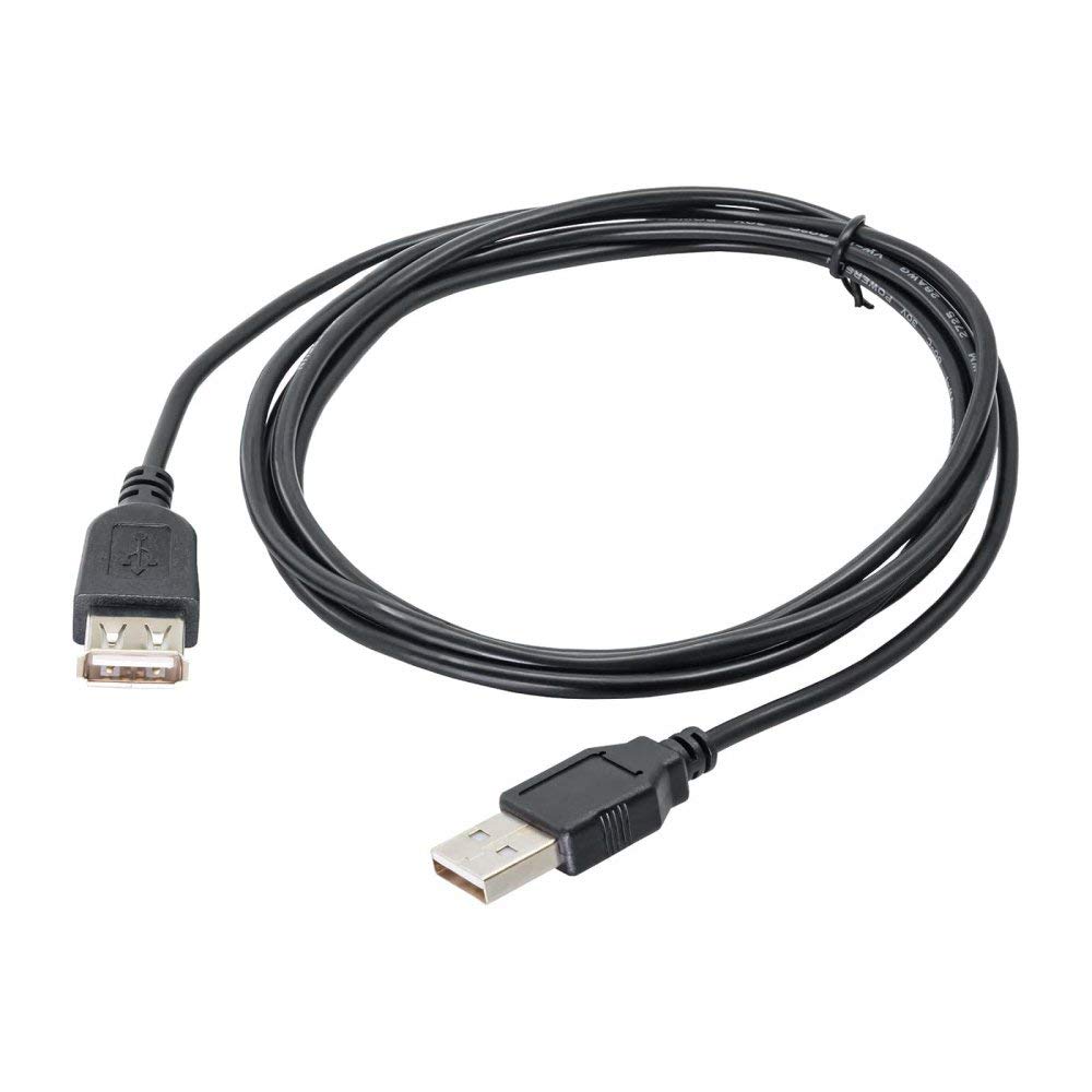 AKYGA AK USB PC Data USB 2.0 Extension Lead Cable A Male to A Female 1.8 m Black