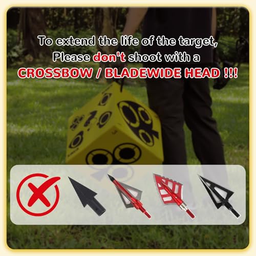 image for Kalkal Archery Target, 6-Side Archery Target Block with Carry Handle, 