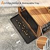 Piskyet-Wooden-Dog-Crate-End-Table-Dog-Crate-Furniture-with-Slide-Tray-Double-Doors-Wire-Wood-Dog-Kennel-Indoor-Detachable-Top-Cover-Pet-Crate-End-Table-Pet-Crate-Table-Cage-for-Dogs Dog Crate Furniture with Slide Tray