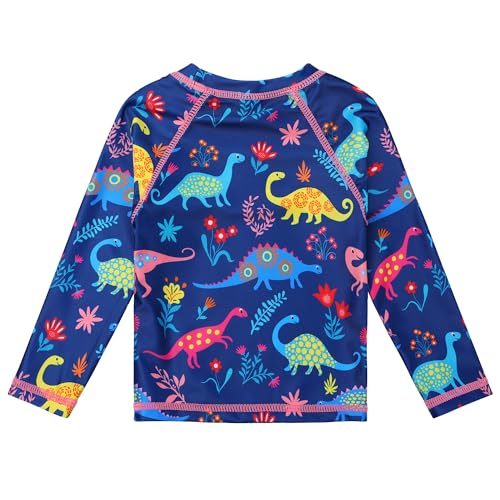 XFGIRLS Roupa de banho infantil para meninas, 2 peças, Rash Guard, Roupa de banho de secagem rápida,