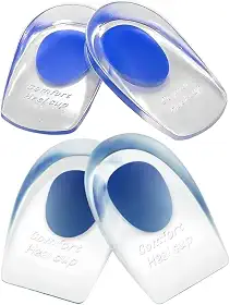 Kit 2 Pares Palmilha Calcanheira De Gel Silicone Protetora de Calcanhar Calçado Sapato Conforto e Alívio de Dor Calcanheira Em Gel Para Esporão De Calcâneo E Esporte Anti Impacto- Linha Premium