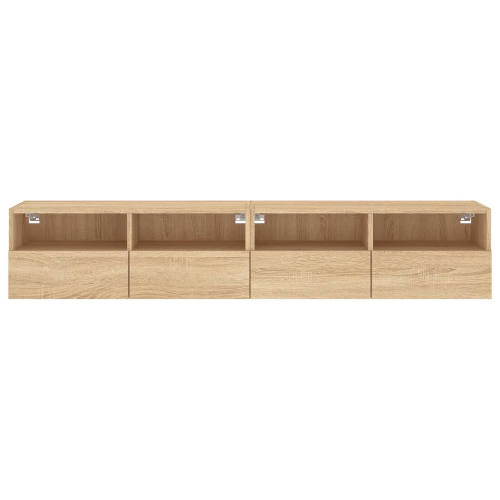 Gecheer TV-Wandschränke 2 STK. Sonoma-Eiche 80x30x30 cm Holzwerkstoff, Fernsehschrank Fernsehtisch Wohnwand Set für Wohnzimmer Home-Cinema Gamerzimmer836873