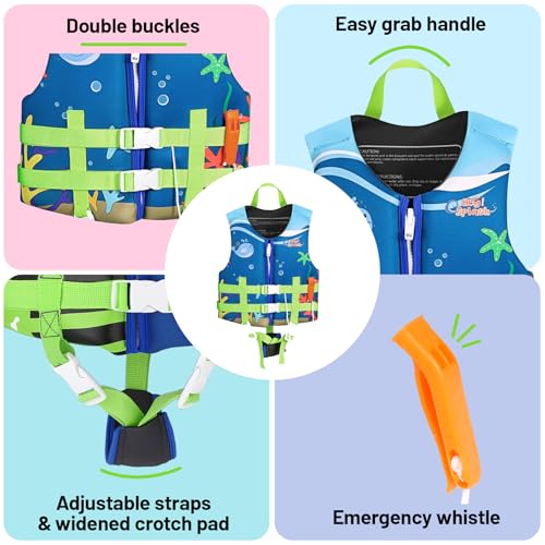 Image of HeySplash Toddler Swim Vest, Kids Swimming Jacket 20-30 /30-50 /50-90lbs