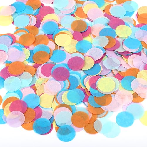 Bebé, Toy 15000 piezas de confeti de mesa colorido de 1 pulgada de papel de seda redondo de alta calidad para globo, boda, despedida de soltera, baby shower, día...