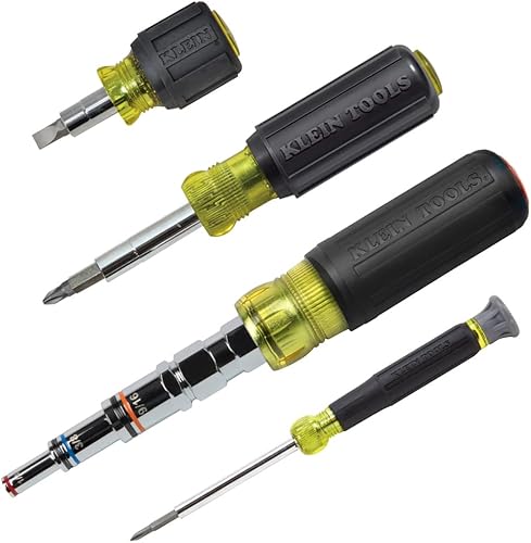 Klein Tools 80019 Juego de herramientas, destornillador multipuntas y destornillador de tuerca, 30 brocas y tamaños de fuerza industrial diferentes,