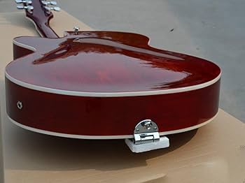 Amazon | ジャズエレキギター、セミホロウボディギター、透明な