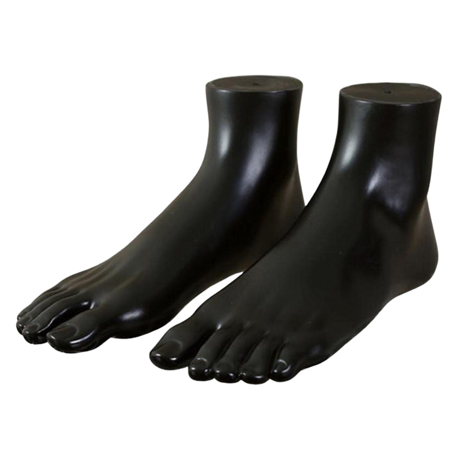 perfk Una manichino Piedi manichino Braccialetto alla Caviglia Piede Scarpe da Donna Piedi Modello e Destro per Catena Caviglia, Nero
