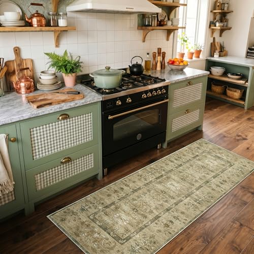 jinchan Tapete Runner 2x5 con Diseño Floral Vintage Lavable miniatura 2