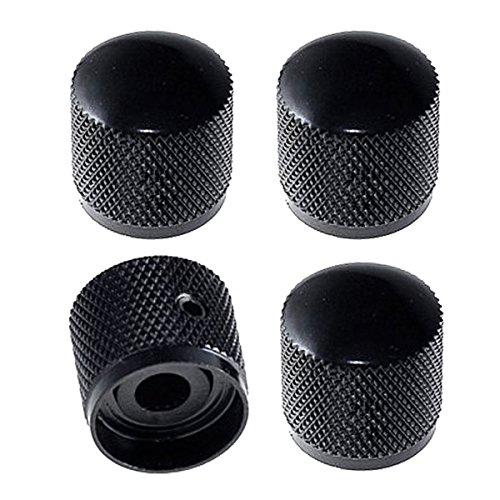 Black Barrel Knobs For P Bass/Telecaster Ibanez Domed Knurled Volume Tone Knob #TOP3