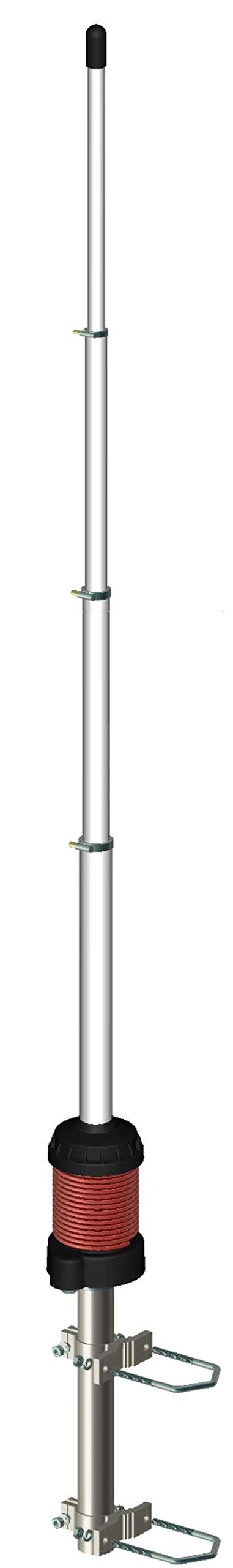 Sirio Antenne GAIN-MASTER, Antenne CB fixe 5/8 λ Center Feed Vertical Dipole, Fréquence 25.5-30MHz, Gain > 1-2 dB par rapport à l'antenne 5/8 conventionnelle, puissance maximale 500 Watts (CW) Continu