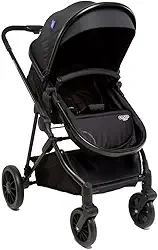 Carrinho de Bebê Cosco Kids, Lummy, Preto Absoluto