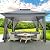 COBIZI 12x12 Pop up Gazebo on Clearance with Mosquito Netting & Sandbags, Outdoor Canopy Tent with 4 Ropes 8 Stakes & Portable Carrying Bag, Patio Portable Gazebo for Garden Backyard & Lawn,Darkgrey