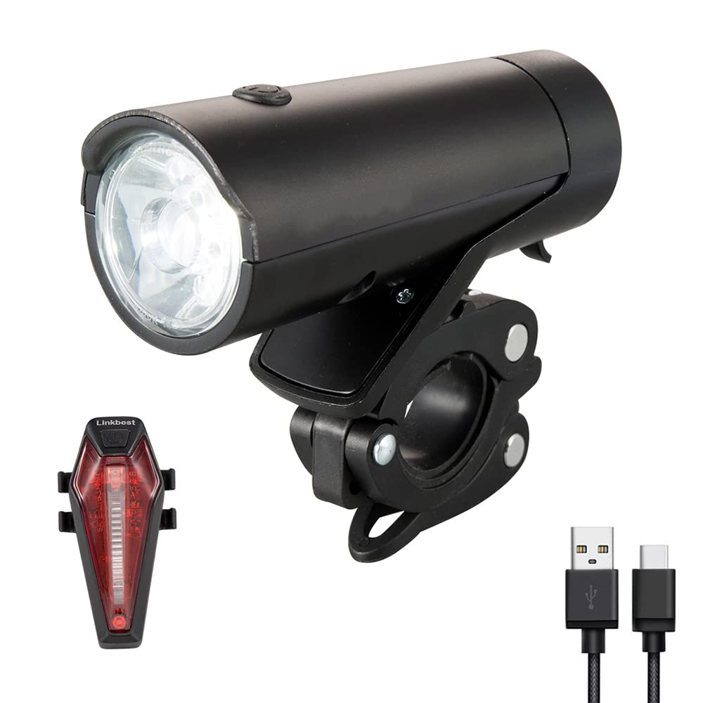 TIORU USB Ricaricabile Bike Light Set Ultra-Compact Design LED Luce della Bicicletta Fit Tutte Le Biciclette