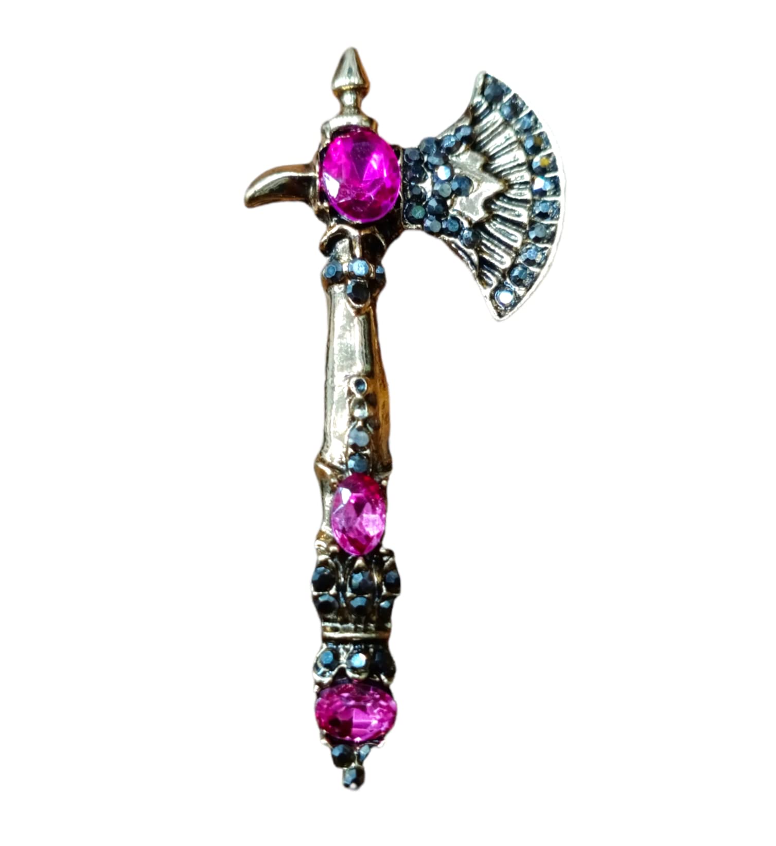 Willian Store Executive Axe with Multicolor Stone Lapel Pin/Shirt Stud Brooch for Men-picture-39