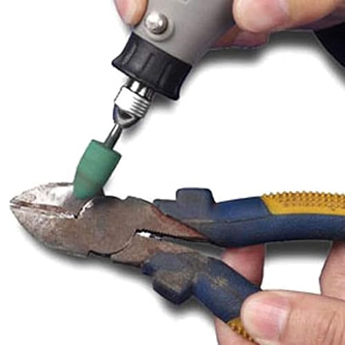 Miniatura 6 de Luo ke 100 brocas de goma de silicona con vástago de 1/8 pulgadas, kits de pulido de goma de silicona para herramienta giratoria Dremel