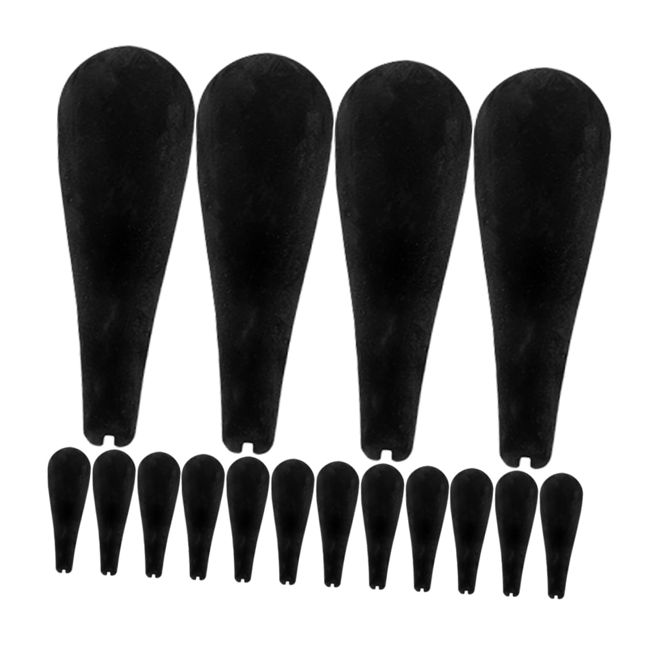 CHILDWEET 24pcs Flocked Hanger Shoulder Rest Suit Hangers Coat Hanger Racks for Clothes Shoulder Pads Shoulder Pad for Hanger Clothing Hanger Accessories Hanger Shoulder Forms Flocking Black