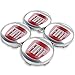 TGFOD 4× Auto Tappi Coprimozzo 60mm, per Fiat 600 Seicento Panda Punto Palio, Coperchio Centrale Centro Cerchi in lega Badge Antipolvere Antiruggine Pneumatici Accessori
