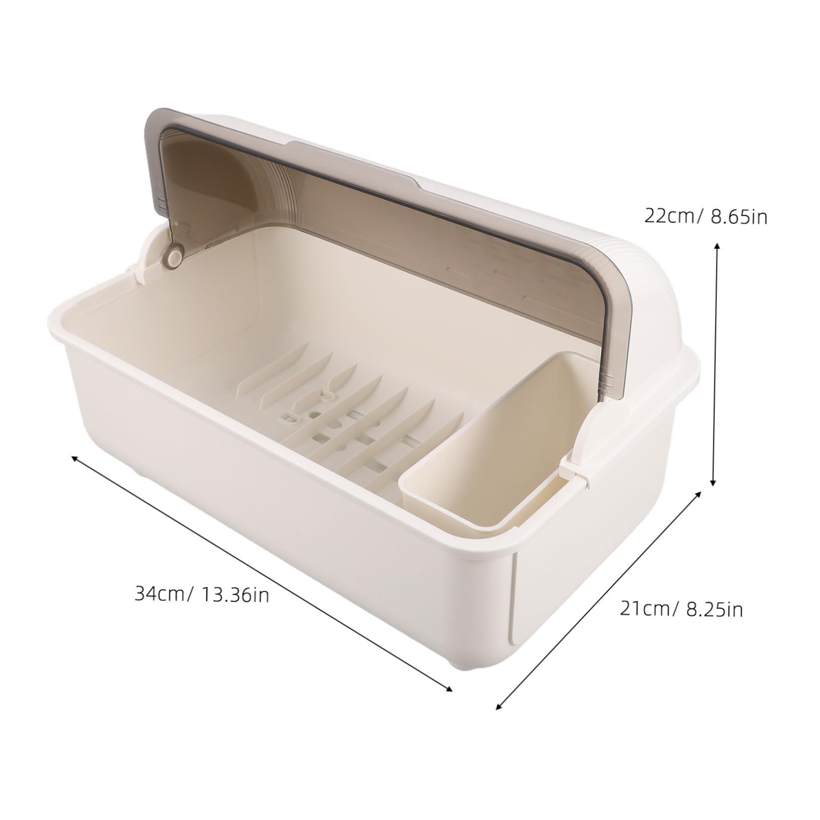 Alipis Dish Drying Rack with Dustproof Cover Multifunctional Utensil Holder for Bowls Plates and Chopsticks Compact Storage Organizer for Kitchen Countertop Capacity Design