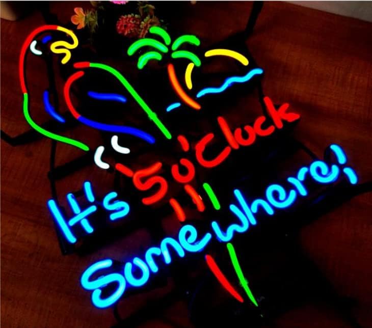 Miniatura 2 de Danbai Neon Factory parrot - Letrero de neón con marco de metal de 17 x 13 pulgadas, luz de neón de cristal real para bar de cerveza, pub, garaje,