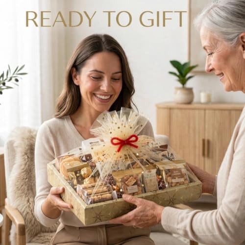 Image of Awestuffs Premium Gift Box Set of 2 with Ribbon Closure, Luxury Decorative Gift Packaging Boxes for Birthday, Wedding, Anniversary, Festival, Return Gifts, Corporate Gifting & Special Occasions (Golden, Gift Tray)