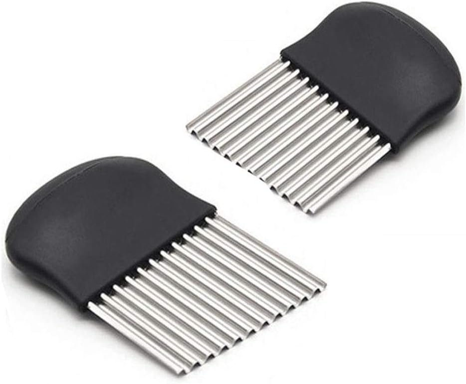 Guardians Crinkle Chopper, French Fries Potato Cutters Fruit Vegetable Wavy Chopper Knife Stainless Steel Blade Cutting Tool, Set of 2 Guardians Crinkle Chopper, French Fries Potato Cutters Fruit Vegetable Wavy Chopper Knife Stainless Steel Blade Cutting Tool, Set of 2