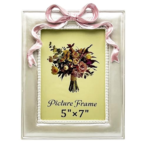 Vintage Picture Frame 5x7 Inch, Ornate Cute Photo Frames with Gla...