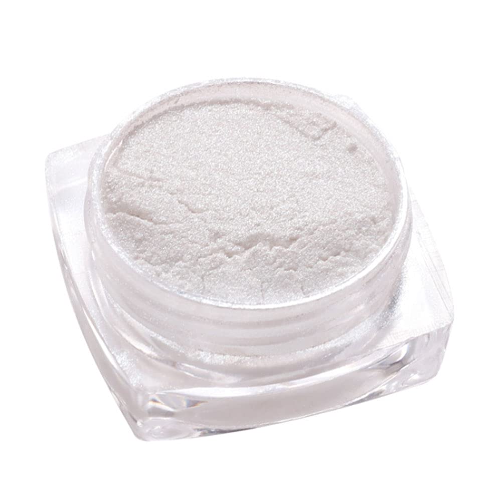 Chrome Nail Powder Nail Glitter Powder Pearl Manicure Shimmer Dipping Powder White Chrome Nail Powder Pigment Dust Magic Shinning Powders Nail Mirror Powder Manicure Glitter Dust