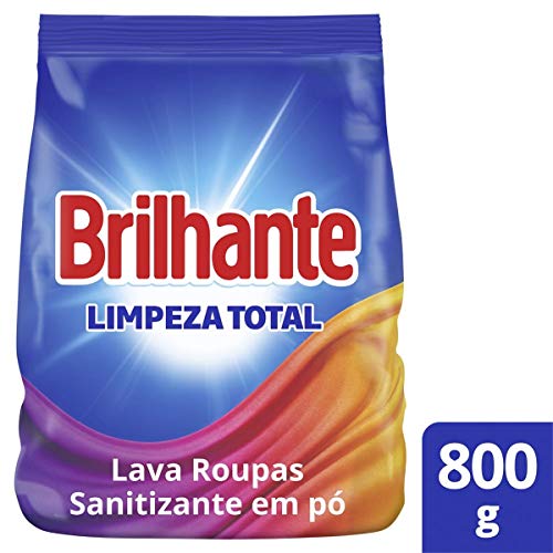 Sabão Em Pó Brilhante Limpeza Total 800G, Brilhante