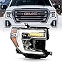 ACANII - For 2019 2020 2021 GMC Sierra 1500 w/LED Turn Signal Full LED Headlight Headlamp Replacement Passenger Side