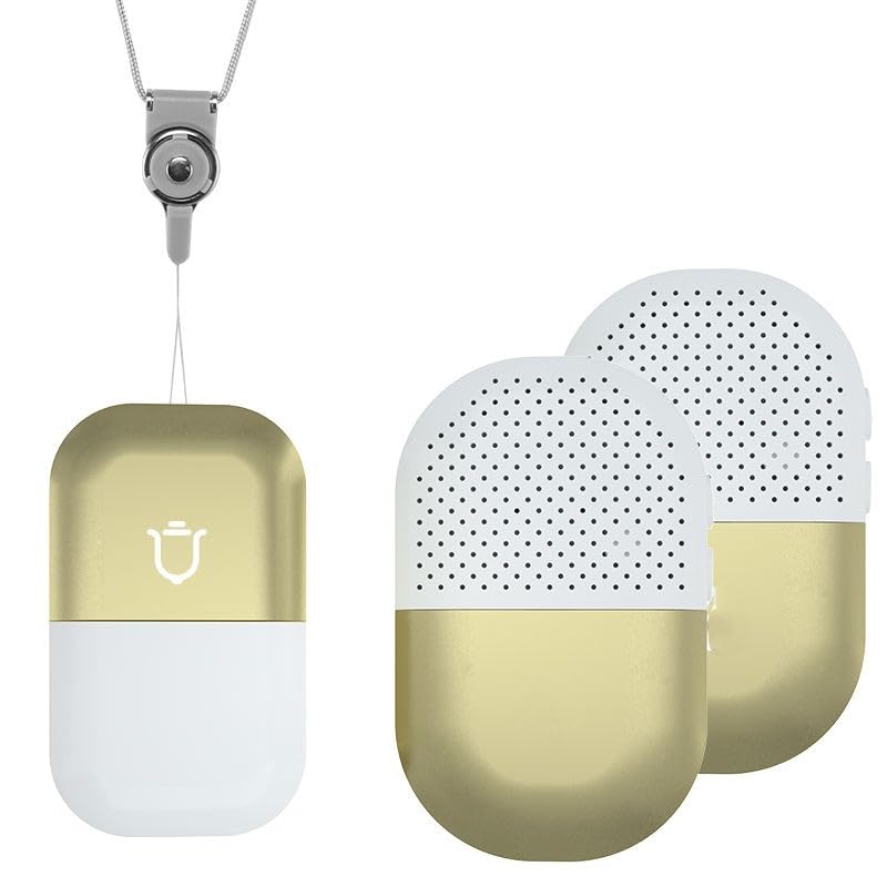 Image of Ash & Roh Digital Smart Wireless Door Bell Waterproof with Receivers 200m Range Colorful Lights Easy Plug & Play Installation Perfect for House, Villa, Office & Shops (White One Bell Two Receivers)