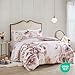 Madison Park Cotton Blend Duvet Set Beautiful Floral Design, All Season, Breathable Comforter Cover Bedding Set, Matching Shams, King/Cal King(104